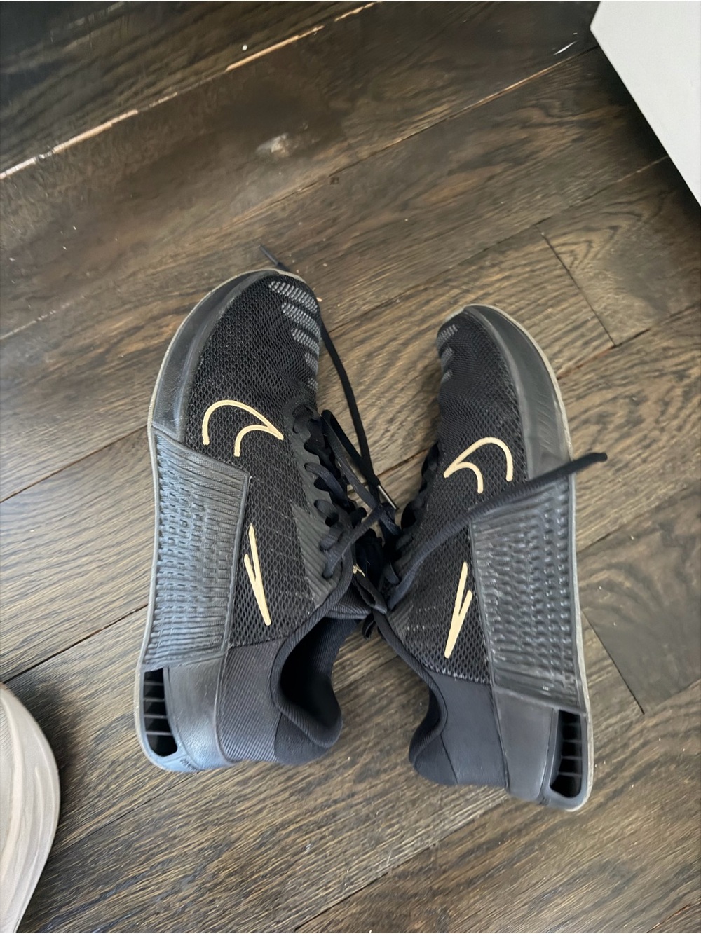 Nike Metcon - Black with Gold Swoosh Accents